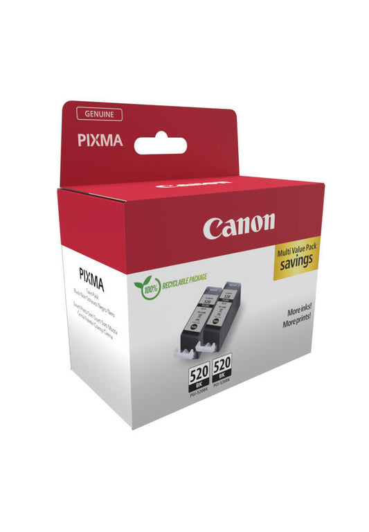 Cartuchos de Tinta | Canon | PGI-520BK | Twin Pack | Preto