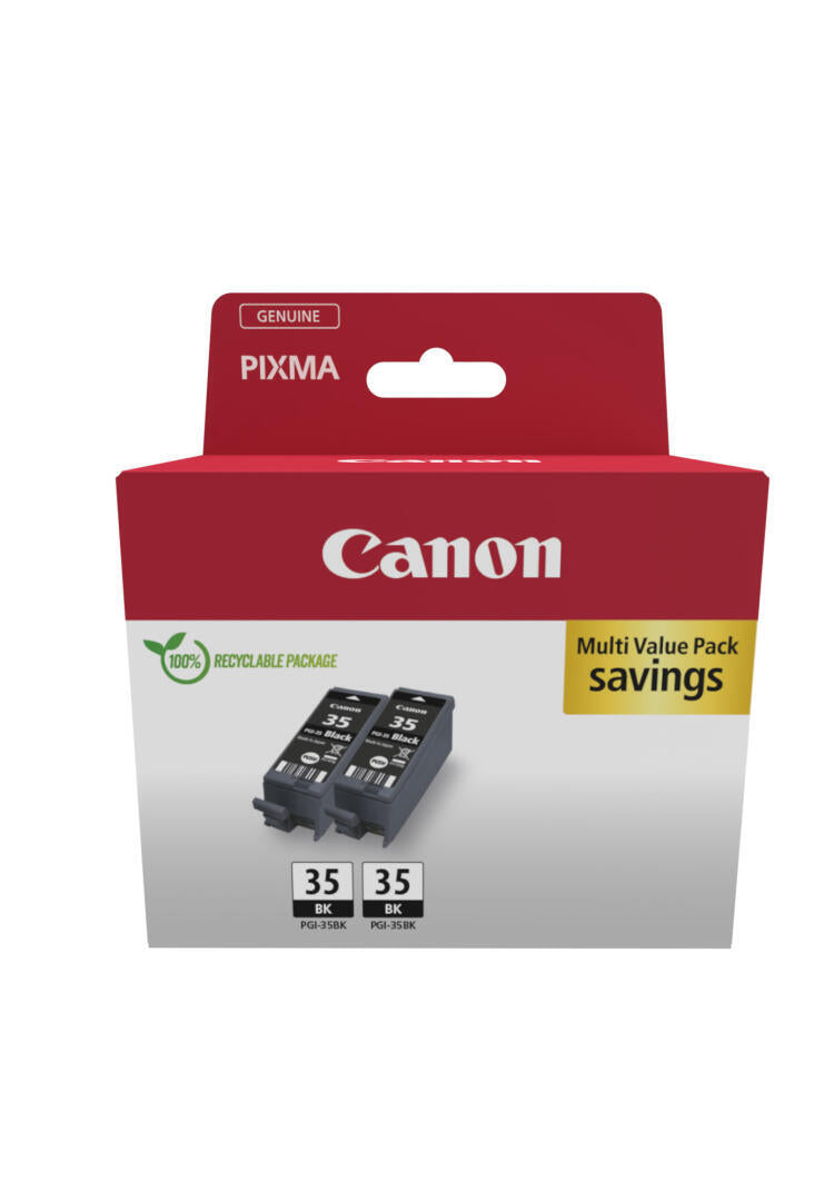 Pack de Tinteiros | Canon | PGI-35 BK TWIN | Preto | 2 Unidades