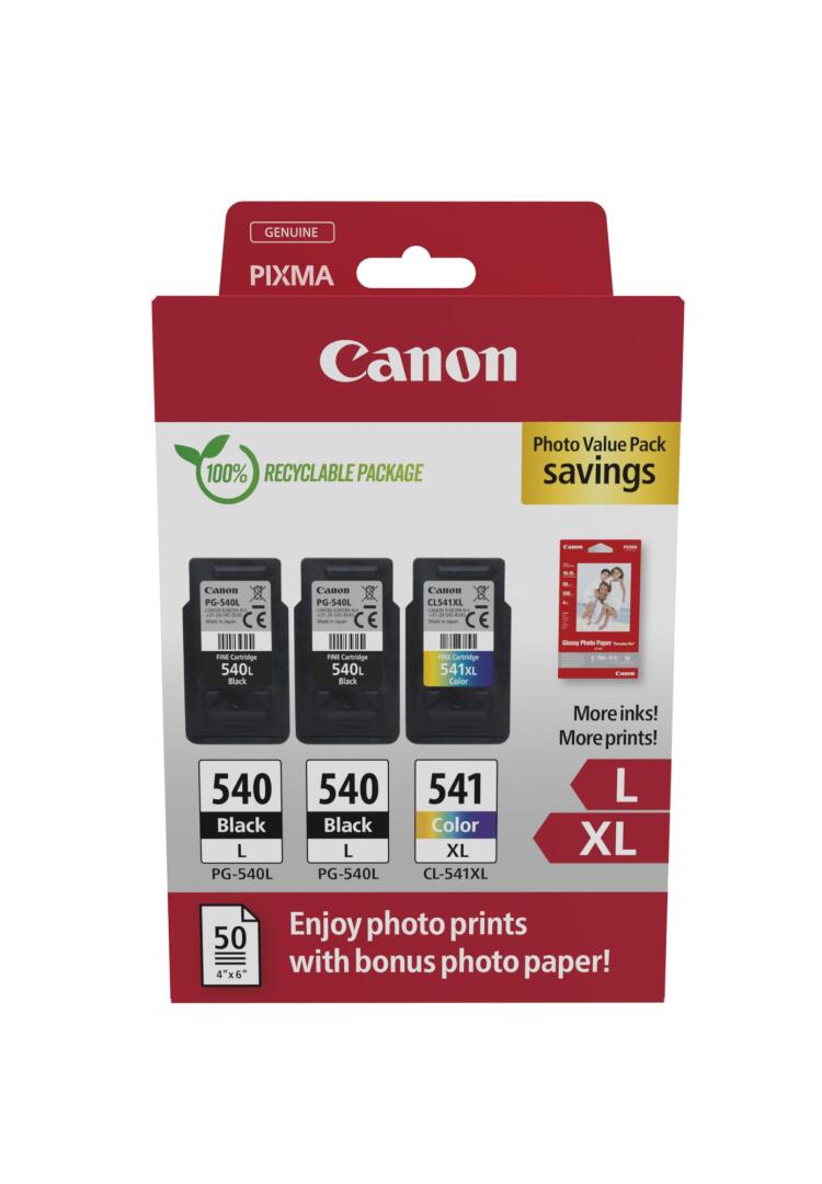 Papéis Fotográficos e Tinteiros | Canon | PG-540Lx2/CL-541XL | 50fl