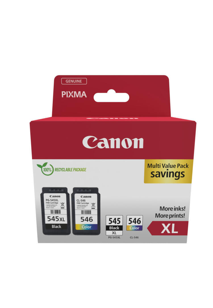 Tinteiros Canon | Pack PG545XL/CL546XL | 50 Folhas 10x15 Papel Foto