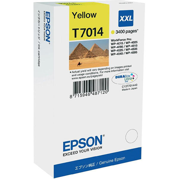 Tinteiro Epson | WP-4000/4500 | Amarelo | Capacidade Extra | C13T70144