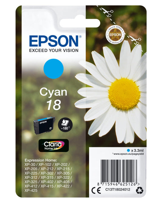 EPSON TINTEIRO AZUL 18 XP102/XP205/XP305/XP405 C/ALARME #PROMO# ATE FINAL STOC