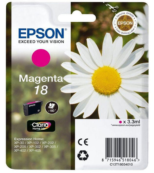 Epson Daisy C13T18034012 tinteiro 1 unidade(s) Original Rendimento padrÃ£o Magenta