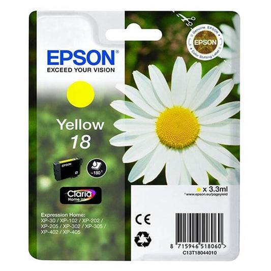 EPSON TINTEIRO AMARELO 18 XP102/XP205/XP305/XP405 C/ALARME #PROMO# ATE FINAL STO