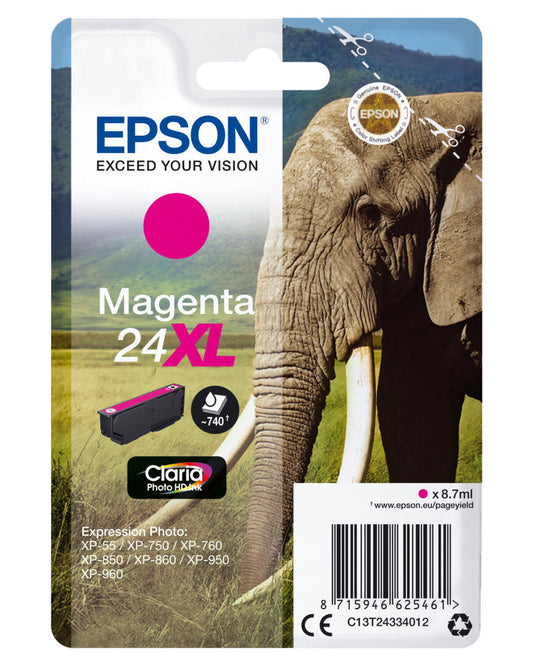 Epson Claria Photo HD Ink Cartucho Magenta 24XL