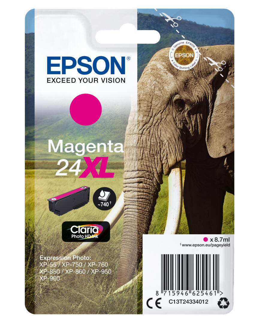 Epson Claria Photo HD Ink Cartucho Magenta 24XL