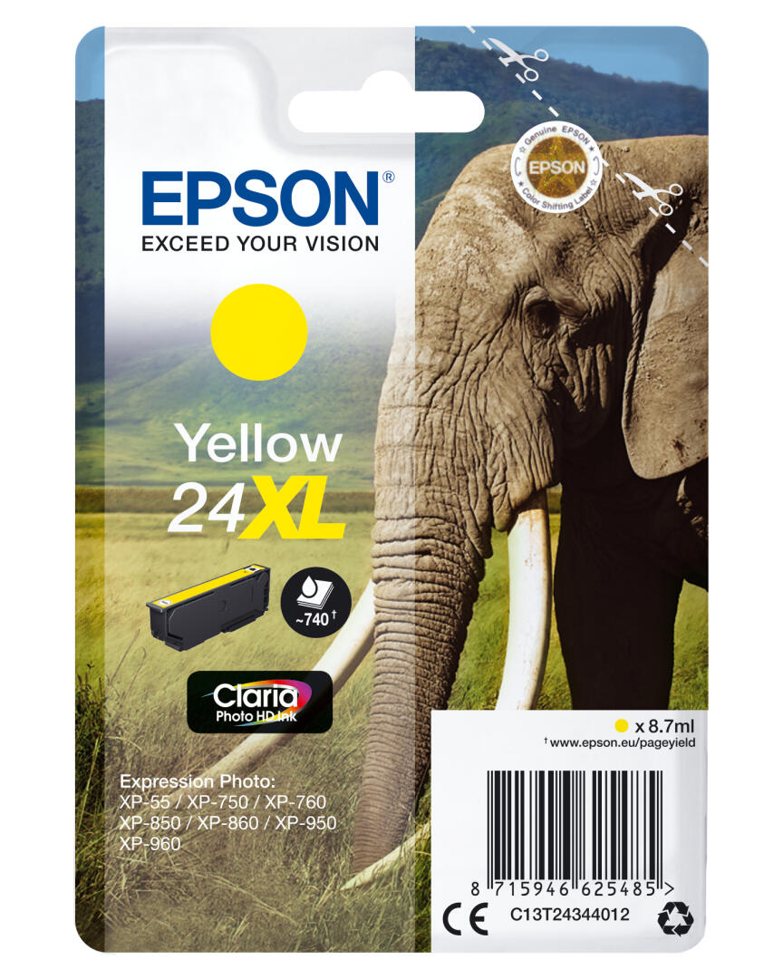 Epson Claria Photo HD Ink Cartucho Amarillo 24XL