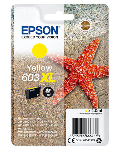 Tinteiro Amarelo | EPSON | 603 XL | XP-28xx/31xx/21xx/41xx