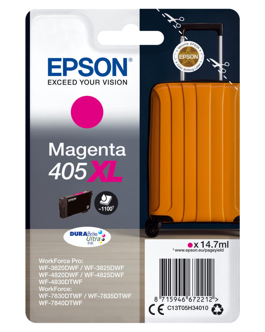 Cartucho de Tinteiro | Epson | T05H34020 405XL | Magenta | WF-38xx