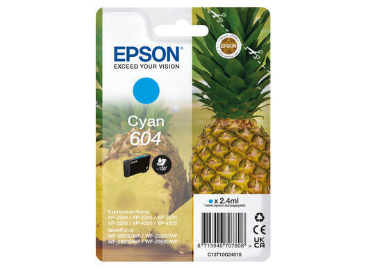 Epson 604 tinteiro 1 unidade(s) Original Rendimento padrÃ£o Ciano