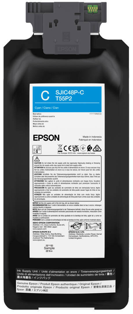 EPSON TINTEIRO AZUL CW-8000e