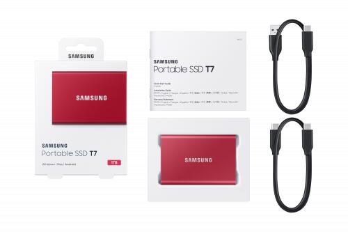 SSD Externo | Samsung T7 | 1000 GB | Vermelho