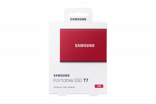 SSD Externo | Samsung T7 | 1000 GB | Vermelho