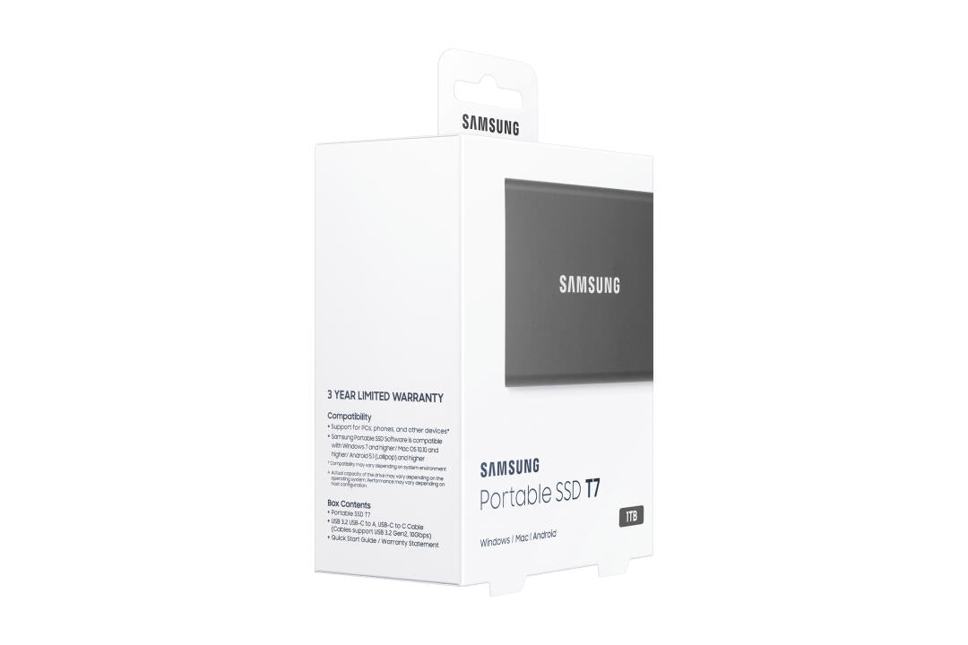 SSD Externo USB 3.2 SAMSUNG 1TB Portable T7