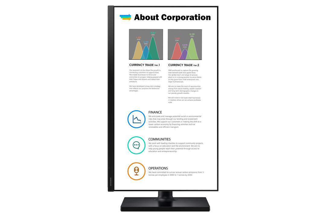 Monitor LED | Samsung | T450 | 24" | FHD | IPS | HDMI DP | Pivot