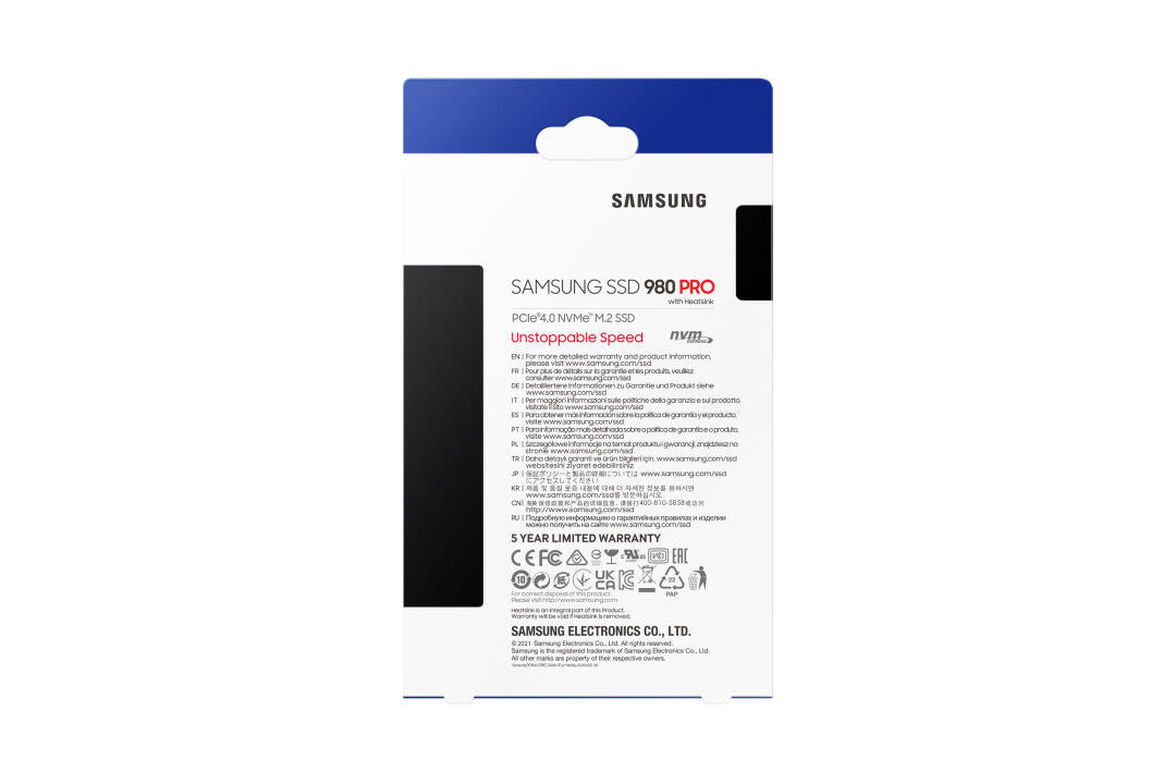 Disco SSD Samsung 980 PRO 2TB/ M.2 2280 PCIe 4.0/ con Disipador de Calor/ Compatible con PS5 y PC/ Full Capacity