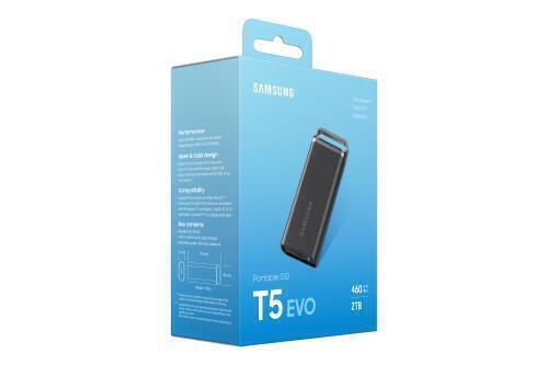 SSD Externo | Samsung | T5 EVO | 2TB | USB 3.2 | Preto