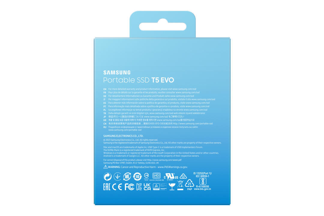 SSD Externo | Samsung | T5 EVO | 2TB | USB 3.2 | Preto