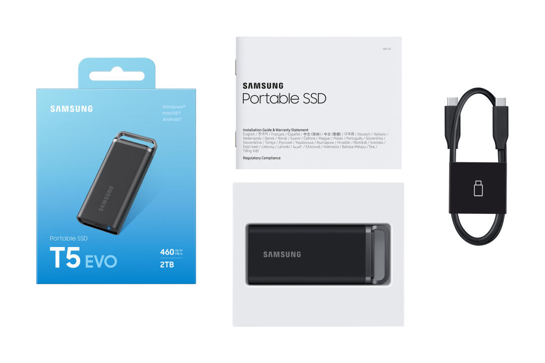 SSD Externo | Samsung | T5 EVO | 2TB | USB 3.2 | Preto