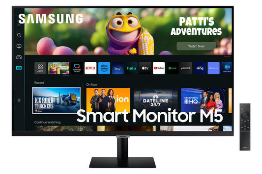 SAMSUNG MONITOR SMART27"M5 16:9 250CD HDMI HUB USB WIFI C/COMANDO#PROMO 30-09