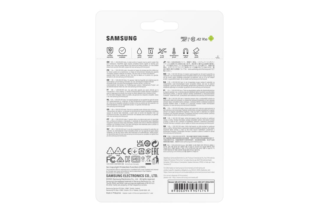 Cartão MicroSDXC | Samsung | MB-MY128S | 128 GB | UHS-I